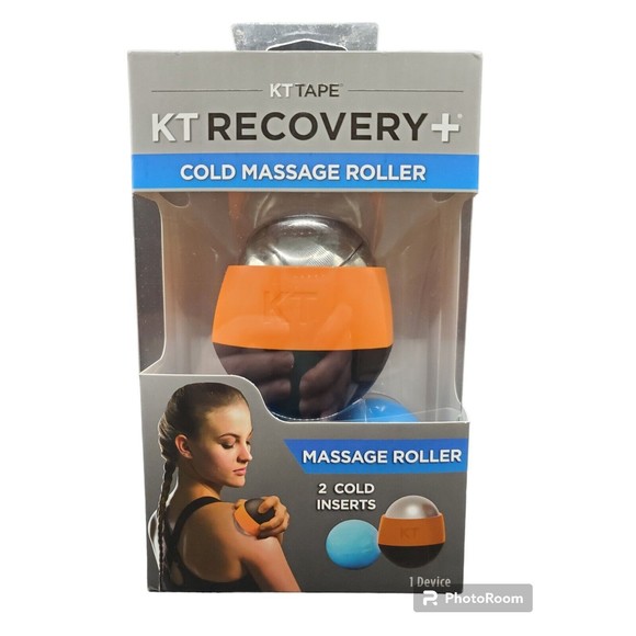 New Unopened KT Tape Recovery + Cold Massage Roller With Two Cold Inserts - Nice - Picture 1 of 8